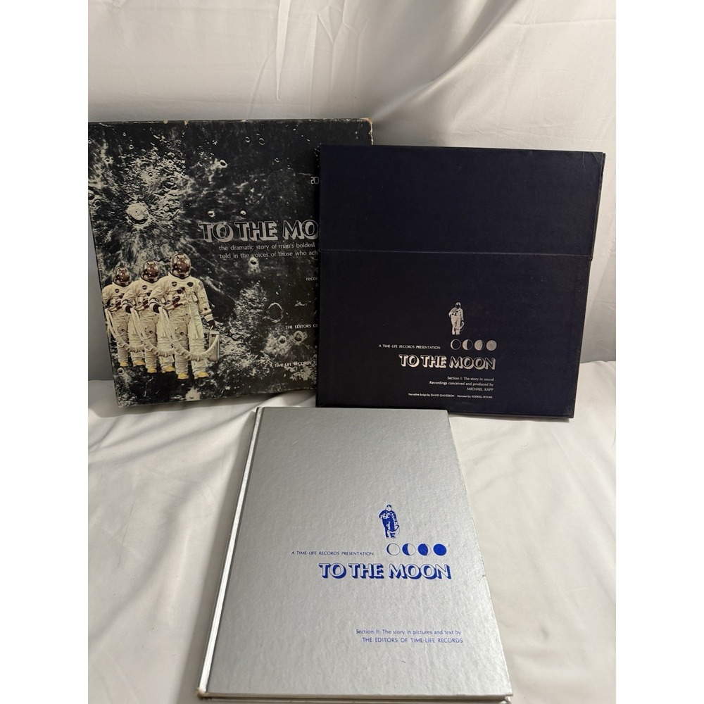 To The Moon 1969 Time Life LP Records & Book Boxed Set Michael Kapp